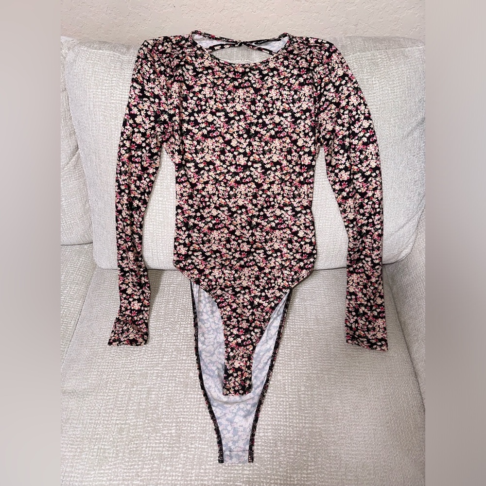 Flower Print Bodysuit Size S Shein Brand